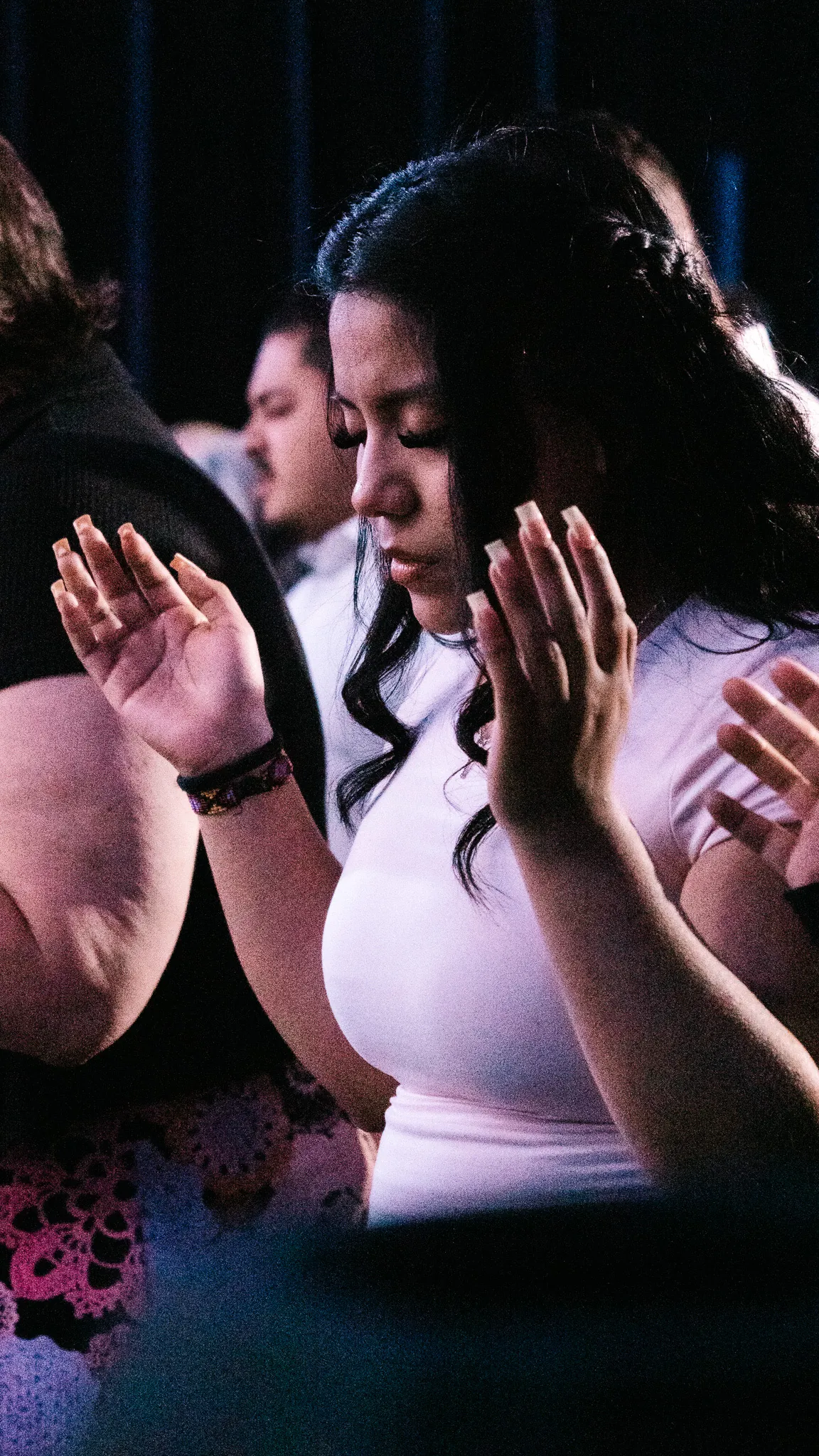 Congregation worshipping
